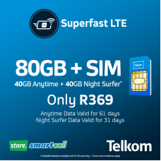 SIM Only + 80GB Telkom Data Bundle